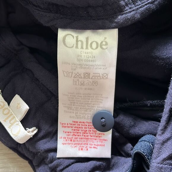 Chloé‎ Girls Shorts Navy High Waist - Youth Kids Size 4 Years - Picture 9 of 9